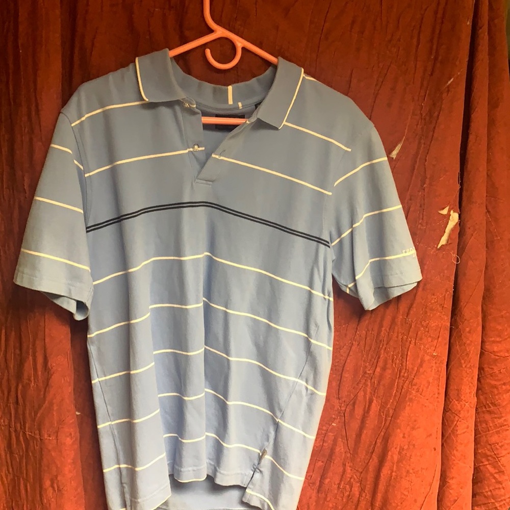 3 Polos Shirts ( Sky Blue, Brown/ Gray) All Large